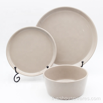 Ensembles de plaques de dîner en céramique Restaurant Vaisselle en porcelaine